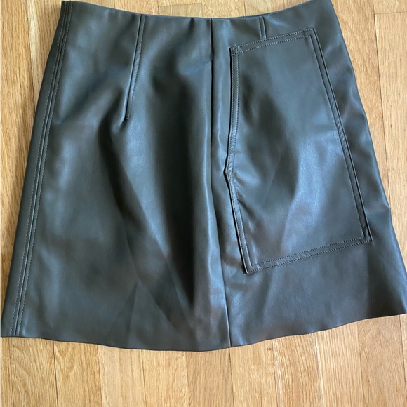 H&M Skirts Hm Leather Skirt Poshmark